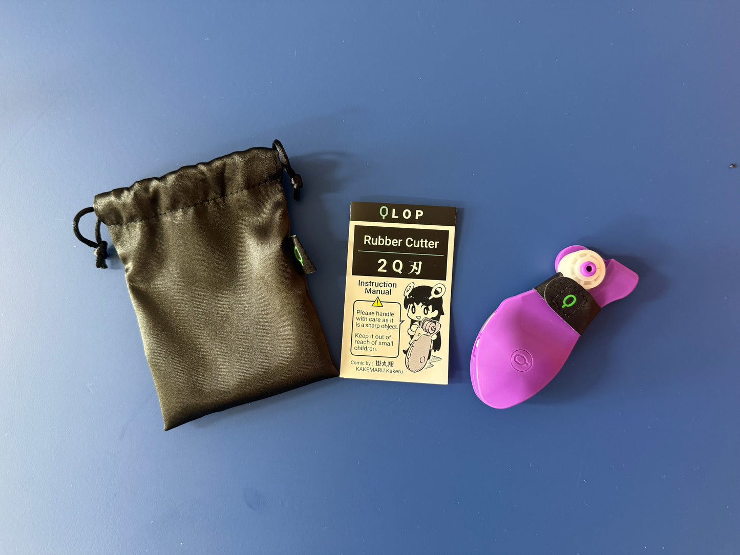 QLOP Rubber Cutter (2Q Blade) Violet – Standard Bundle | Worldwide Shipping Included